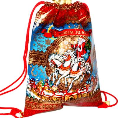 Сладкий подарок на Новый Год в мешочке весом 1800 грамм