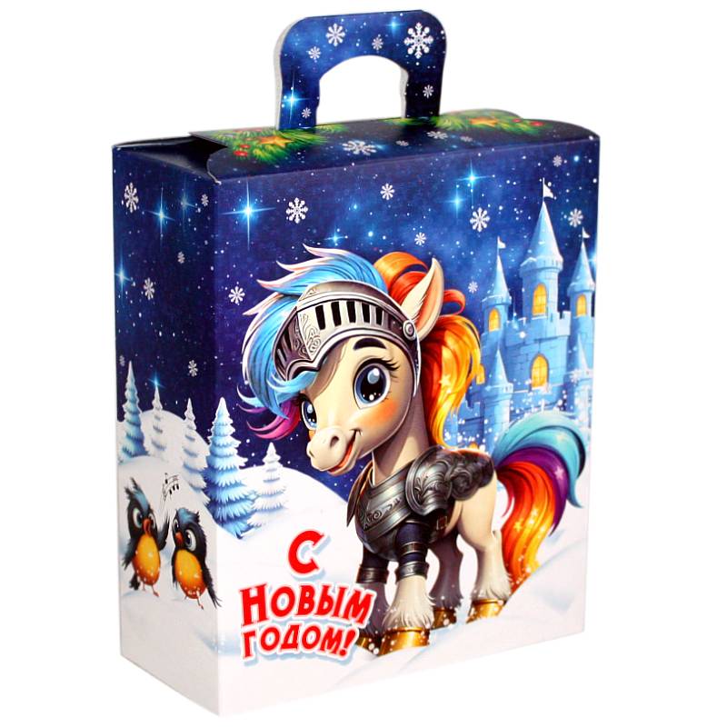 Детский подарок на Новый Год в картонной упаковке весом 700 грамм